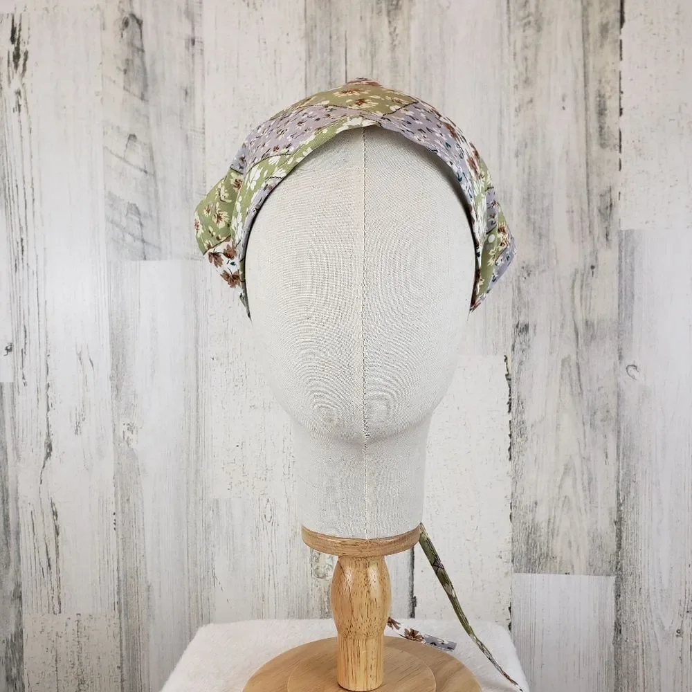 Quilted Pattern Cottagecore Granny Hair Scarf